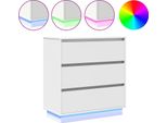Syfax™ Armadio Da Notte Bianco 71 X 34,5 X 75 Cm Legno Multistrato