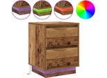 Syfax™ Armadio Da Notte Con Cassetto Legno Vecchio 39 X 34,5 X 50 Cm