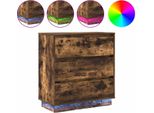 Syfax™ Armadio Da Notte Con Cassetto Rovere Fumé 71 X 34,5 X 75 Cm