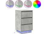 Syfax™ Armadio Da Notte Con Cassetto Grigio Cemento 39 X 34,5 X 65 Cm