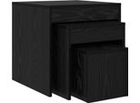 Syfax™ Tavolino Da Salotto 3 Pcs Rovere Nero Legno Multistrato