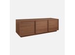 Mobile Tv Decorazione Legno 3 Ante 140Cm, Noce