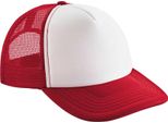 Beechfield - Cappello Trucker Per Bambini, Snapback BC7018 (Taglia Unica) (Rosso/Bianco)