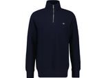 Gant - Felpa Da Uomo Con Mezza Zip GT11632 (Xl) (Blu)