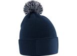 Beechfield - Berretto Per Bambini, Materiale 'Snowstar' RW11104 (Taglia Unica) (Blu Scuro/Grigio Chiaro)