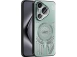 Custodia Magnetica Per Huawei Pura 70 Custodia Protettiva Antiurto In Alluminio Con Dissipazione Del Calore E Pellicola Per Lenti Verde