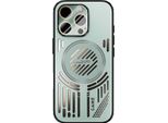 Custodia Magnetica Per Iphone 16 Pro Custodia Protettiva Antiurto In Alluminio Con Dissipazione Del Calore E Pellicola Trasparente Verde