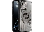Custodia Magnetica Per Iphone 16 Pro Custodia Protettiva Antiurto In Alluminio Con Dissipazione Del Calore E Pellicola Trasparente Grigio