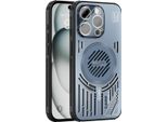 Custodia Magnetica Per Iphone 15 Pro Custodia Protettiva Antiurto In Alluminio Con Dissipazione Del Calore E Pellicola Trasparente Blu