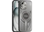 Custodia Magnetica Per Iphone 15 Pro Max Custodia Protettiva Antiurto In Alluminio Con Dissipazione Del Calore E Pellicola Trasparente Grigio
