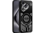 Custodia Magnetica Per Huawei Pura 70 Custodia Protettiva Antiurto In Alluminio Con Dissipazione Del Calore E Pellicola Per Lenti Nero