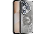 Custodia Magnetica Per Huawei Pura 80 Pro/Pura 80 Pro+ Custodia Protettiva Antiurto In Alluminio Con Dissipazione Del Calore E Pellicola Per Lenti Grigio