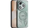 Custodia Magnetica Per Huawei Pura 80 Custodia Protettiva Antiurto In Alluminio Con Dissipazione Del Calore E Pellicola Per Lenti Verde