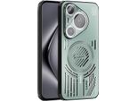 Custodia Magnetica Per Huawei Pura 70 Pro/Pura 70 Pro+ Custodia Protettiva Antiurto In Alluminio Con Dissipazione Del Calore E Pellicola Per Lenti Verde