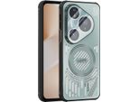 Custodia Magnetica Per Huawei Pura 80 Pro/Pura 80 Pro+ Custodia Protettiva Antiurto In Alluminio Con Dissipazione Del Calore E Pellicola Per Lenti Verde