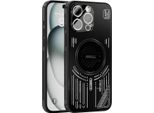 Custodia Magnetica Per Iphone 15 Pro Max Custodia Protettiva Antiurto In Alluminio Con Dissipazione Del Calore E Pellicola Trasparente Nera