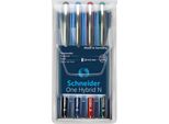Penna Roller Schneider One Hybrid Punta Ad Ago, 183594, 0,5 Mm, Assortiti, 4 Pezzi
