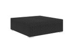 Syfax™ Poggiapiedi Modulare 1 Pz Con Cuscino In Polyrattan Nero