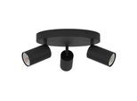 Eglo 900336 TELIMBELA-Z Led GU10 Tripla Plafoniera 3X4,9W Ø250Mm Nero Dimmerabile