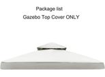 Tettoia Gazebo 3X3M, Materiale Oxford, Impermeabile, Costruzione A Doppio Tetto, Doppio Strato Beige, 3M * 3M
