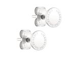 Paar Ohrstecker Liebeskind Berlin "Schmuck Geschenk Gold 375 Ohrringe Gold Collection", Weiß (WeißGoldfarben), Ohrringe, Damen, 6Mm, Gelbgold 375