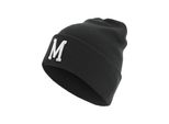 Mstrds Beanie Cuffia A Lettere In Maglia Nera