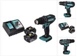 Makita Dhp 482 Rt Trapano A Percussione A Batteria 18 V 62 Nm + 2X Batteria Ricaricabile 5,0 Ah + Caricabatterie