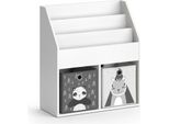 Vicco Libreria Bambini Luigi, 72 X 79 Cm Con 2 Scatole Pieghevoli Opt.5, Bianco