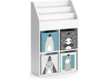Vicco Libreria Bambini Luigi, 72 X 114.2 Cm Con 4 Scatole Pieghevoli, Bianco