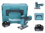 Seghetto Alternativo A Batteria Makita Djv 185 T1J 18 V Brushless + 1X Batteria Ricaricabile 5,0 Ah + Makpac - Senza Caricabatterie