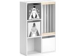 Vicco Libreria Bambini Luigi, 72 X 107.8 Cm Con 2 Scatole Pieghevoli Opt.5, Bianco