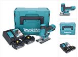 Seghetto Alternativo A Batteria Makita Djv 185 Rtj 18 V Brushless + 2X Batteria Ricaricabile 5,0 Ah + Caricabatterie + Makpac
