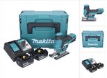 Seghetto Alternativo A Batteria Makita Djv 185 Rgj 18 V Brushless + 2X Batteria Ricaricabile 6,0 Ah + Caricabatterie + Makpac