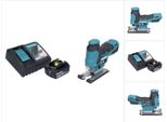 Seghetto Alternativo A Batteria Makita Djv 185 RG1 18 V Senza Spazzole + 1X Batteria Ricaricabile 6,0 Ah + Caricabatterie