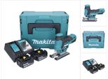 Seghetto Alternativo A Batteria Makita Djv 185 Rfj 18 V Brushless + 2X Batteria Ricaricabile 3,0 Ah + Caricabatterie + Makpac