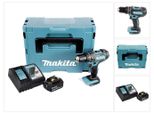 Makita Dhp 482 RG1J Trapano A Percussione A Batteria 18 V 62 Nm + 1X Batteria Ricaricabile 6,0 Ah + Caricabatterie + Makpac