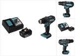 Trapano A Percussione A Batteria Makita Dhp 482 RF1 18 V 62 Nm + 1X Batteria Ricaricabile 3,0 Ah + Caricabatterie