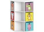 Vicco Libreria Bambini Luigi, 64 X 107.8 Cm Con 6 Scatole Pieghevoli Opt.1, Bianco