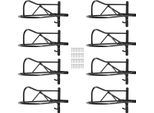 Porta-Selle A Parete Vevor, Set Di 8 Porta-Selle Per Cavalli, Porta-Selle Portatile Per Selle Inglesi E Occidentali, Deposito Per Finimenti Da Cavallo