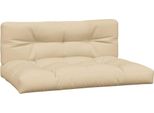 Vidaxl Cuscino Pallet 2 Pezzi Tessuto Beige