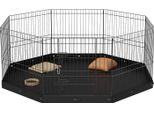 Succebuy Box Per Cani Con 8 Pannelli, Altezza 61 Cm, Box Pieghevole In Metallo Con Tappetino E Punte Per Il Terreno, Recinto Per Gabbia Per Cuccioli Per Uso Interno Ed Esterno, Cuccia Per Animali Domestici Di Piccola E Media Taglia, Perfetto Per Il Campeggio, Il Cortile