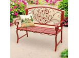 Dandibo Panchina Da Giardino Rosso Resistente Alle Intemperie 2 Posti In Metallo Rosso 110 Cm 96707 Panca Panca In Ferro Panca Da Giardino Antica Panca Da Parco