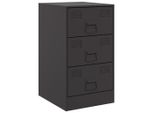 Maison Exclusive - Comodino Nero 34,5X39X62 Cm Acciaio