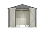 Gerätehaus mit Klapptür Metall-Tool-Shed Geräteschuppen für Gartengeräte und Werkzeugaufbewahrung 8x6FT Anthrazit