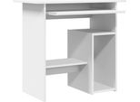 Scrivania Bianca 80X45X74 Cm In Materiale Ligneo