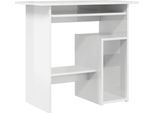 Scrivania Bianca Lucida 80X45X74 Cm In Materiale Ligneo