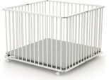 Webaby - Box Bambini Pieghevole Legno - Bianco - 100 X 100 Cm