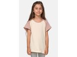 Urban Classics Girls Raglan Tee A Contrasto Bianco/Rosa Scuro - 134/140