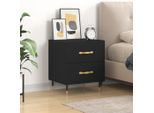 Maison Exclusive - Comodino Nero 40X35X47,5 Cm Materiale Ligneo