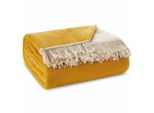 Coperta Eurofirany Coperta Living Coperta Divano Duo Acrilico 1 150X200 Cm Beige Giallo Miele
